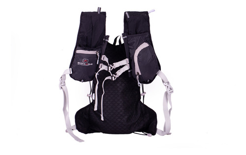 Chaleco Hidratación Running Trail Aconcagua Outdoors Talle L Color Negro Diseño De La Tela Liso