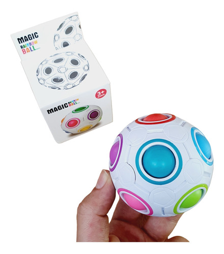 Esfera Didactica Bola Infantil Puzzle Destreza Rainbow Ball