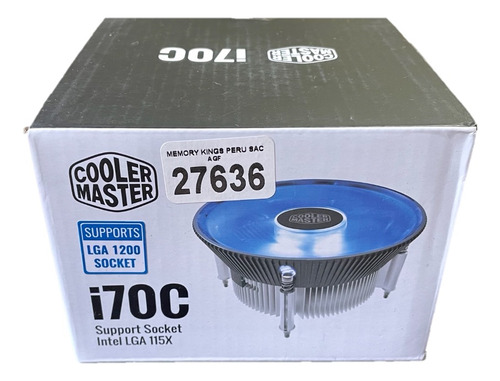 Fan Cooler Cooler Master I70c Socket Intel Lga 115x Y 1200