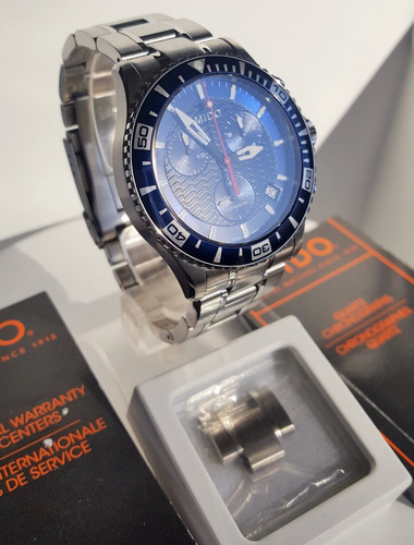 Relógio Mido Ocean Star Navy Blue M011.417.11.041.02 Novo