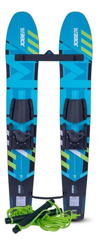 Jobe Par Ski Acuático Hemi Trainers 46 Con Fijaciones Color Azul