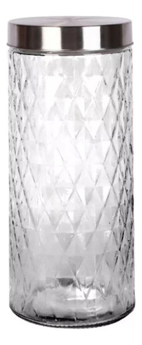 Kit Com 2 Potes Diamond Redondo De 2,10l C/ Tampa Cor Vidro