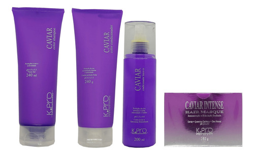 Kit K.pro Caviar Shampoo Condicionador Máscara Leave-in