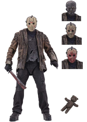 Freddy Vs Jason: Ultimate Jason  Pulgadas Figura De Acc...