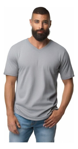 Camiseta Cuello V Para Hombre 