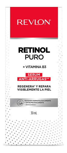Serum Facial Retinol Puro Revlon +vitamina B3 +colageno 30ml Todo Tipo De Piel Día/noche