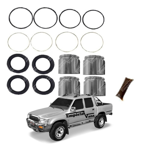 Kit Pistao Reparo Pinca Freio Dianteira Hilux  89...05