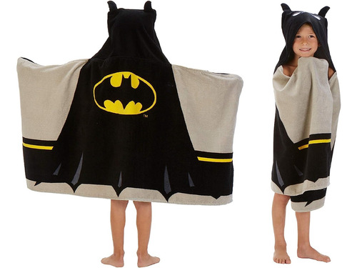 Toalla Para Baño Poncho Con Capucha P/ Niño Batman