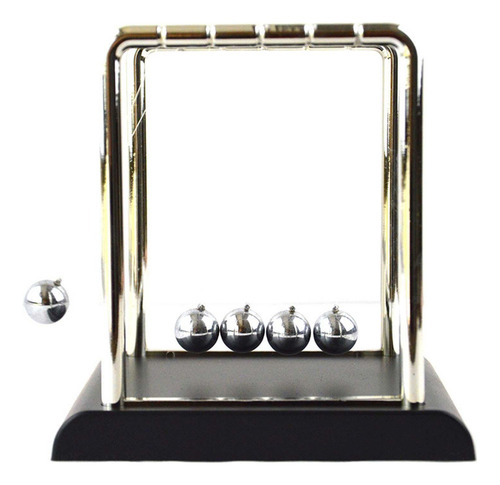 3 Cradle Pendulum Balance Bolas De Acero Física S Negro