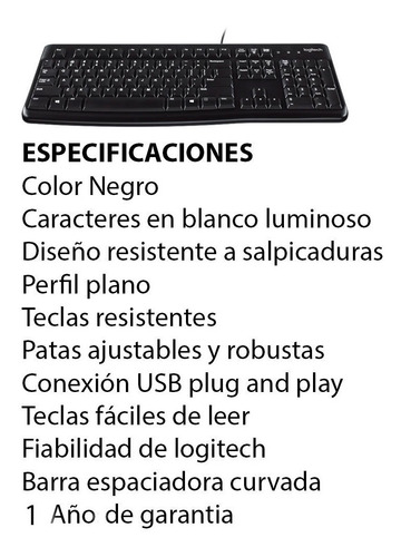 Teclado Logitech K120 Usb 920-004422