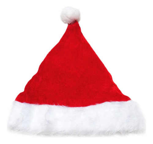 Gorro De Papá Noel Navideño De Terciopelo Pleuche Para Adult