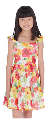 Vestido Tirantes Gasa Estampado Mayoral 6981