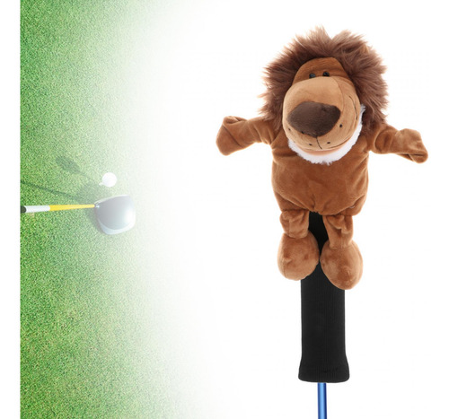 Funda De Madera Para Palos De Golf Con Forma León Marrón