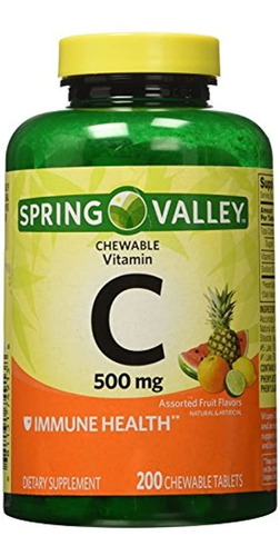 Spring Valley - Vitamina C Múltiples Sabores Frutales 500 Mg