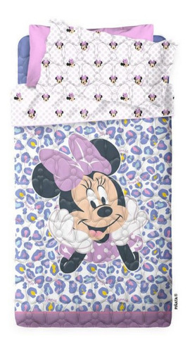 Cubrecama / Cover Con Funda 1 Plaza / 1 ½ Plazas: Minnie