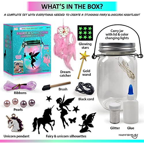 Kit De Artesanía De Linterna De Unicornio Y Hada Noctu...