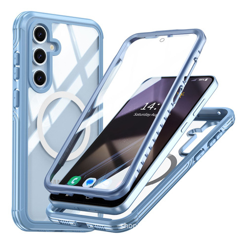 Funda Magnética De Tres Pruebas 2025 Para Samsung Galaxy S24 Fe, Funda Con Sello De Cargador Inalámbrico, Fundas