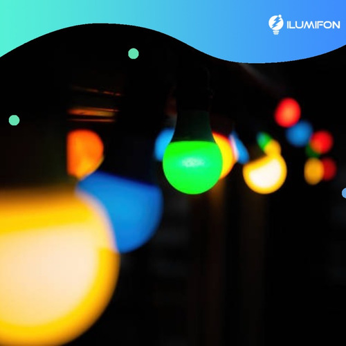 Kit 100 Lâmpada Led Bulbo A60 7w Colorida Decorativa E27