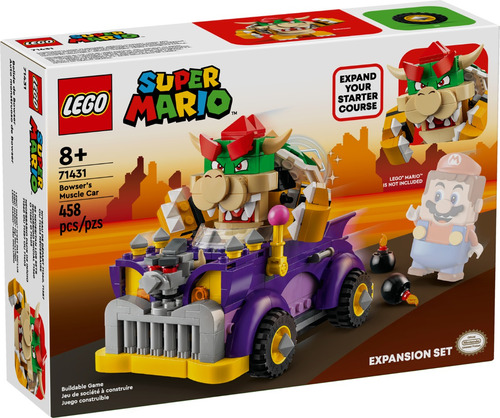 Lego Set De Expansión: Auto Monstruoso De Bowser (71431) Cantidad de piezas 458