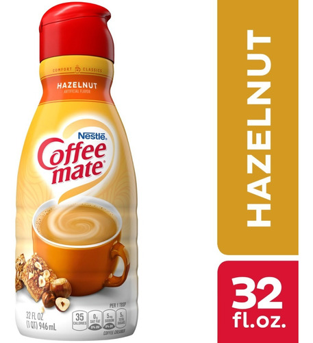 Coffee Mate Sabor Hazelnut Vainilla Crema Liquida 946ml Impo