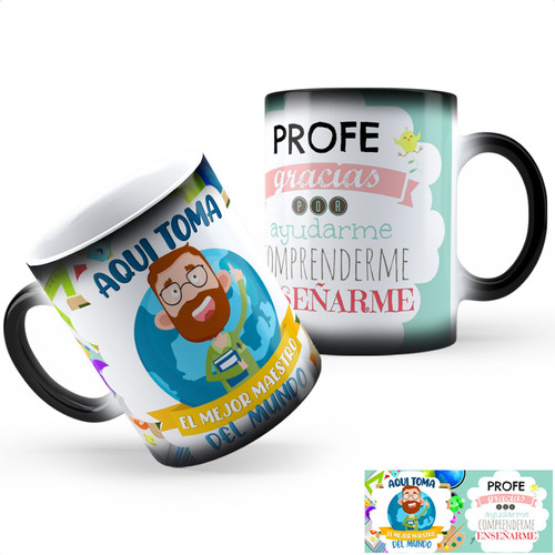 Taza Mágica Dia Del Maestro - Profesor Bf Calidad