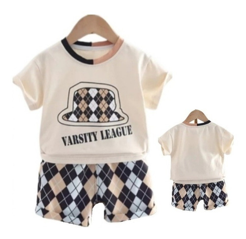 Conjunto Ropa Niños Polera Y Short Para Verano Talla 2 A 8