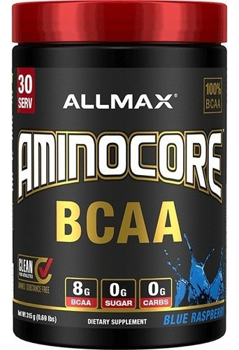 Allmax Aminocore Bcaa Aminoácidos Esenciales 30 Servicios Sabor Sandía