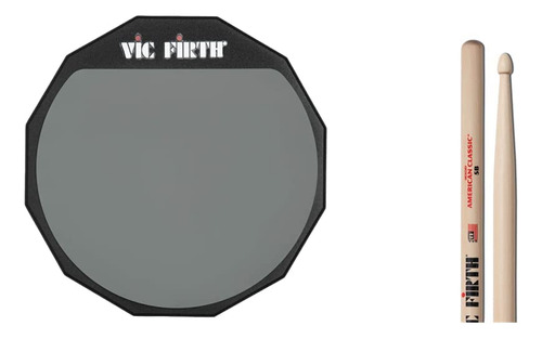 Vic Firth Almohadilla Practica Un Solo Lado 12 Baqueta 5b