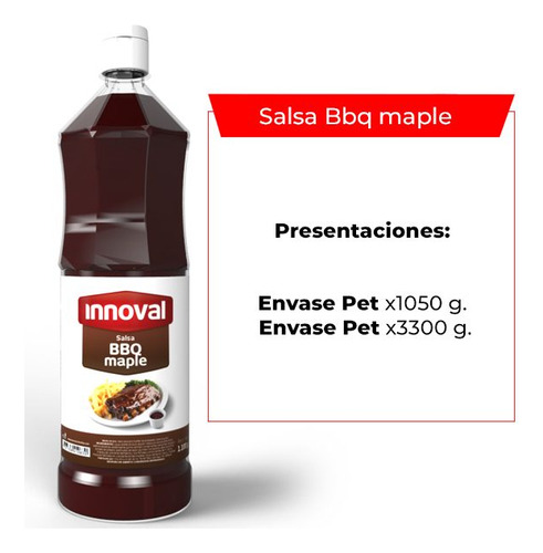 Salsa Bbq Maple 1100g Innoval Cj 12 - g a $17