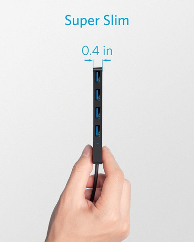 Imagen 3 de 8 de Hub Usb - Anker - 4 Port Usb 3.0 - Slim - Pc/mac