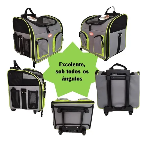 Bolsa Transporte C Rodas Pet Viagem Avi o C es Gatos Pawise