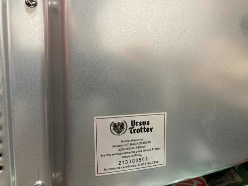 Imagen 6 de 6 de Horno Eléctrico Ursus Trotter
