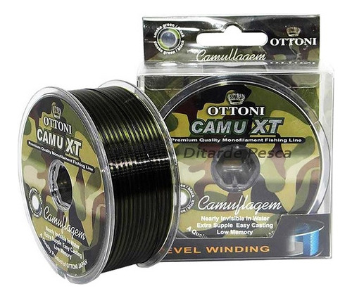 Linha Monofilamento Camu Xt / 0,50mm - 70,4lb / Ottoni