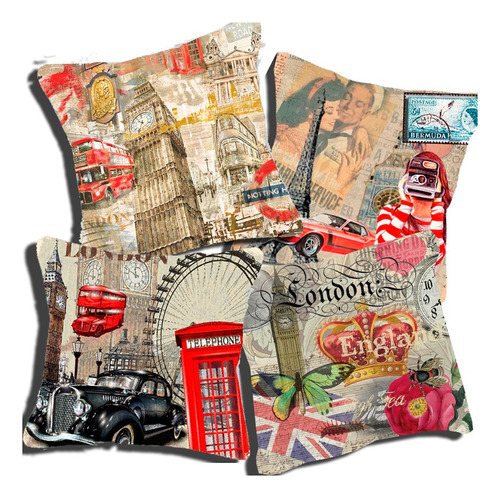 Cojines Decorativos 45 X 45, 1 Forro Vintage London