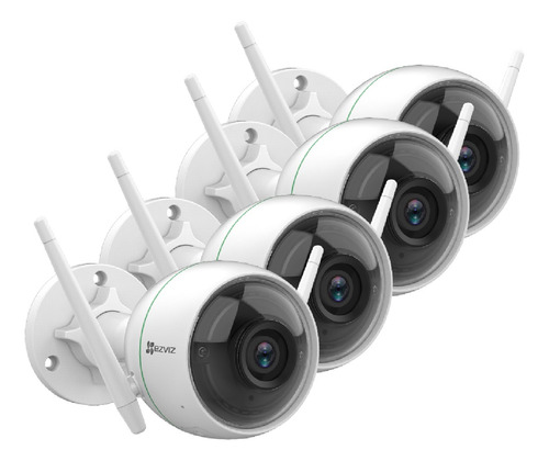 Kit X4 Cámara Seguridad Wifi Exterior Ezviz Detecta Persona