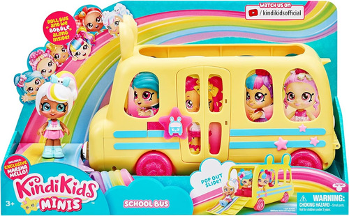 Kindi Kids Minis Con Figura - Autobús Escolar - Premium