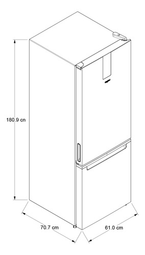 Refrigerador Bottom Mount 13 P³ Xpert Energy Saver Acero Ino Gris Acero