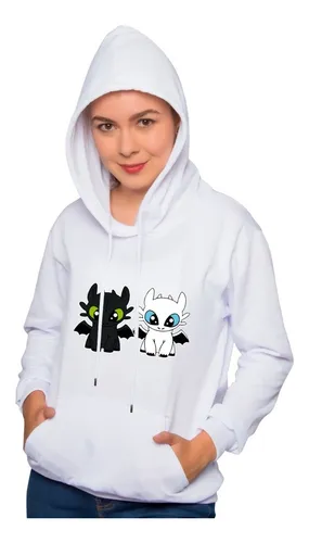 Hoodies Blanco De Mujer Chimuelo Cuotas sin inter s