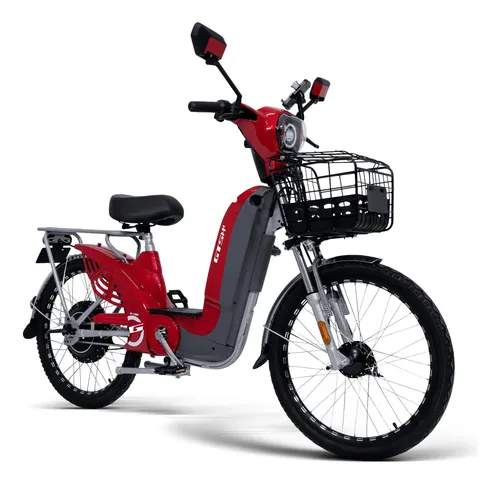 Bicicleta Elétrica Gts 1000w 48v Aro 24 Suspensão Acelerador Vermelho