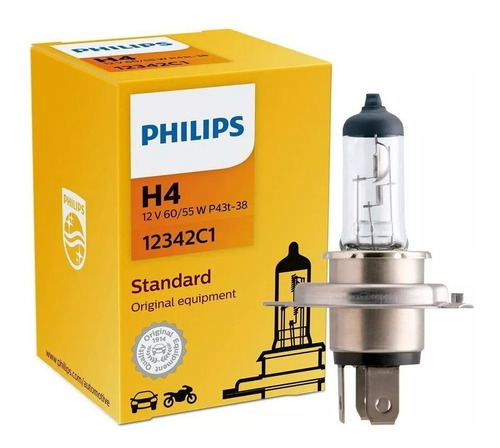 Lampada Philips Halogena H4 12v 60w / 55w Standard 12342c1 