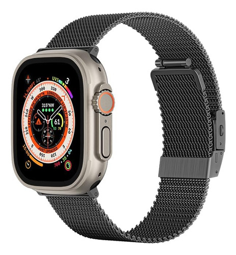 Titan Metal Milanese Mesh Loop Para Apple Watch Ultra Band 4