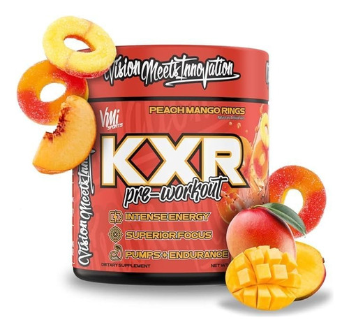 Vmi Sports K-xr Pre Entreno Intenso C/ Beta Alanina / 30 Srv Sabor Peach Mango Rings