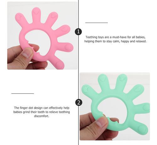 Anillos De Silicona Para Morder Frutas Con Seis Dedos, 2 Uni