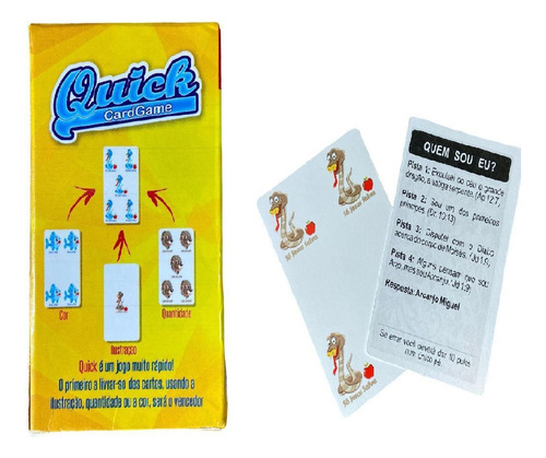 Jogo De Cartas Quem Sou Eu + Quick Bíblicos Gospel Cristã