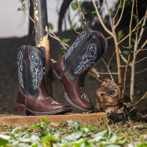 Bota Texana Masculina Infantil Bico Quadrado Apenas Hoje Frete