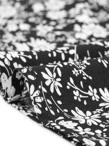 Vestido Midi Mujer Informal Con Estampado Floral Y Bolsillos