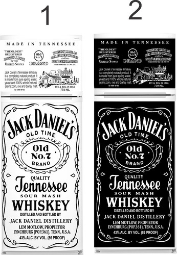 Vinilo Heladera Impreso Whisky Jack Decoración Wall Stickers
