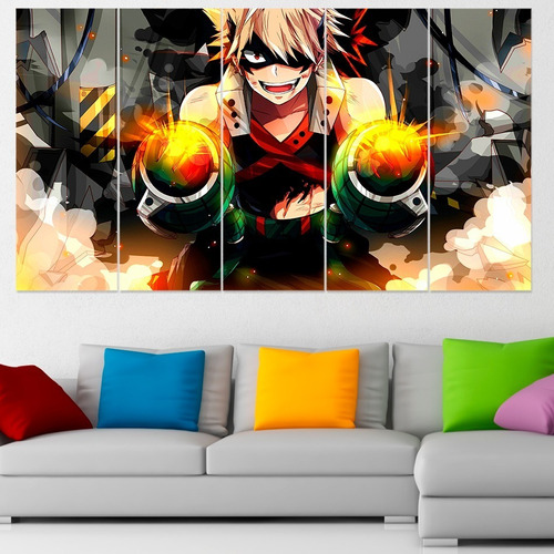 Cuadro Poliptico Bakugo Katsuki Boku No Hero Art 120x70cm 