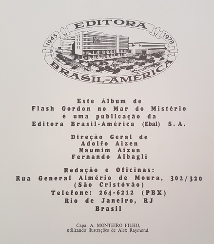 Hq Flash Gordon Mar Do Mistério Reprint 1978 Ebal Seminovo (Usado)