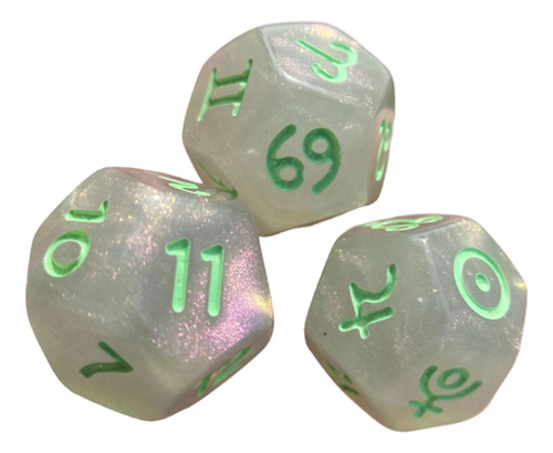 3 Dados De Resina Juguetes De Enseñanza De De Claro Y Verde